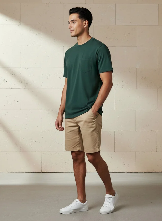 سبلاش فيڤ Men Regular Fit Crew Neck Short Sleeve Printed T-shirt